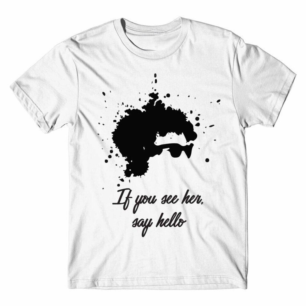 If You See Her Say Hello Retro Lyric Graphic Casual Unisex T-Shirt